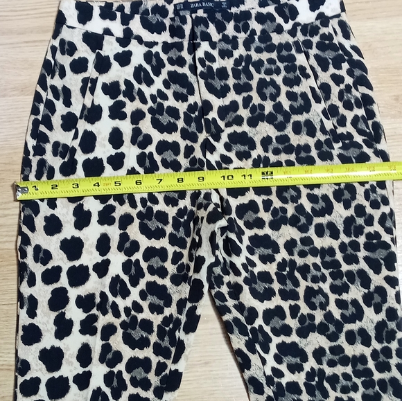 Zara leopard cropped pants. Size xs. EUC. - Picture 8 of 11